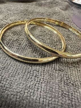Unlisted Gold Tone Round Bangle Bracelet Set - Women Jewelry